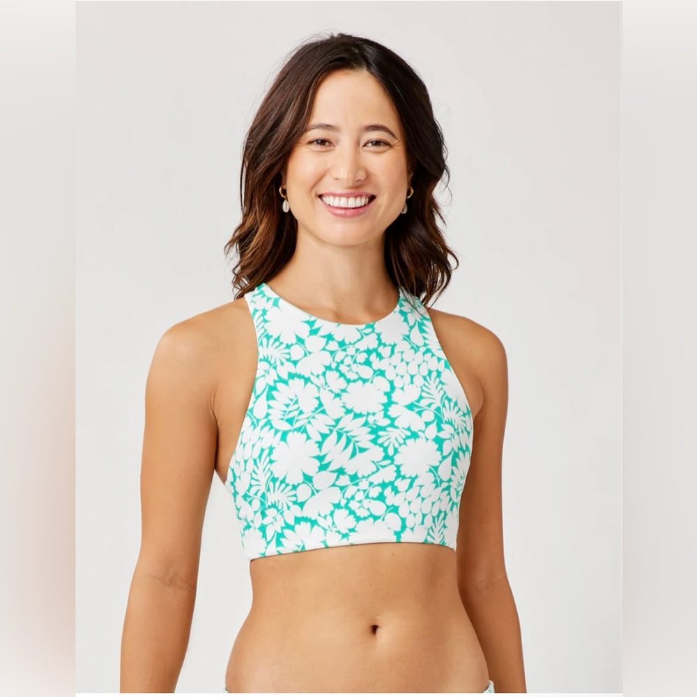 Carve Designs Sanitas Reversible Swim Top - Large D/DD - Felicity/Sea Glass